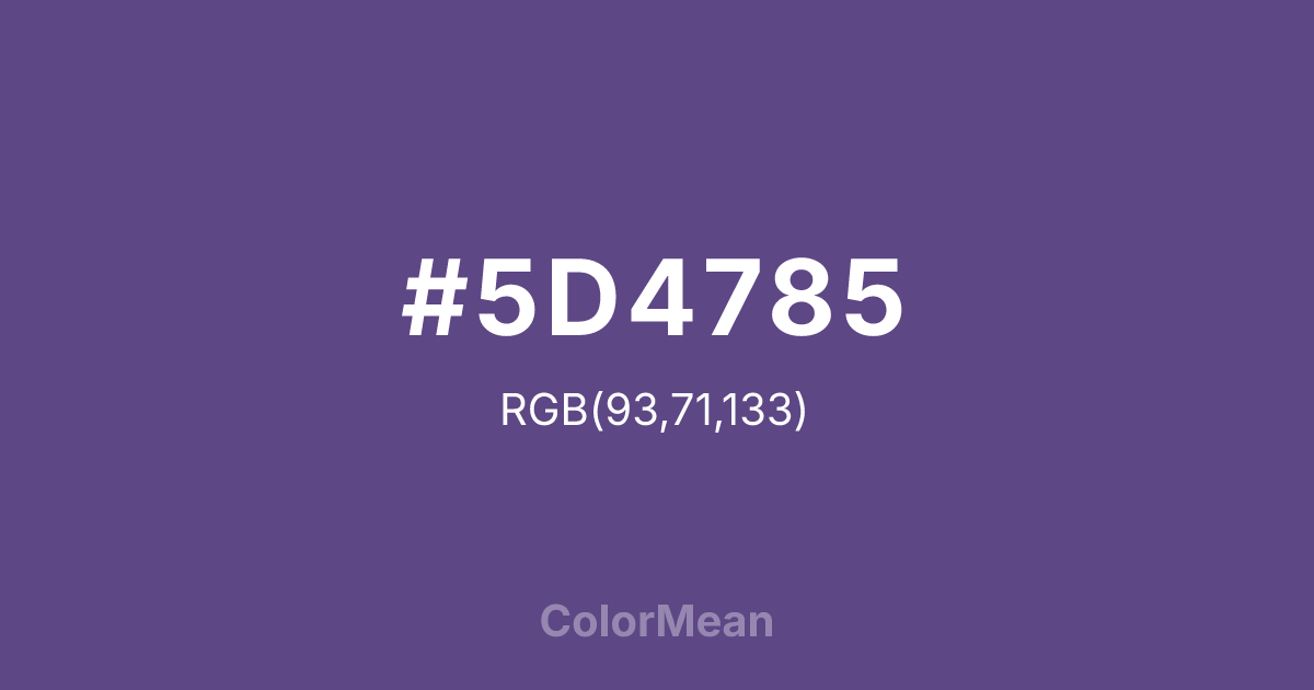 #5D4785 color swatch
