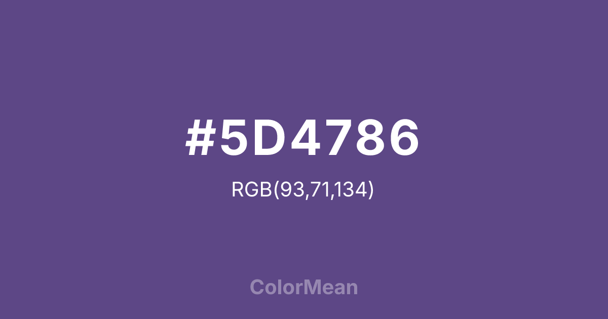 #5D4786 color swatch