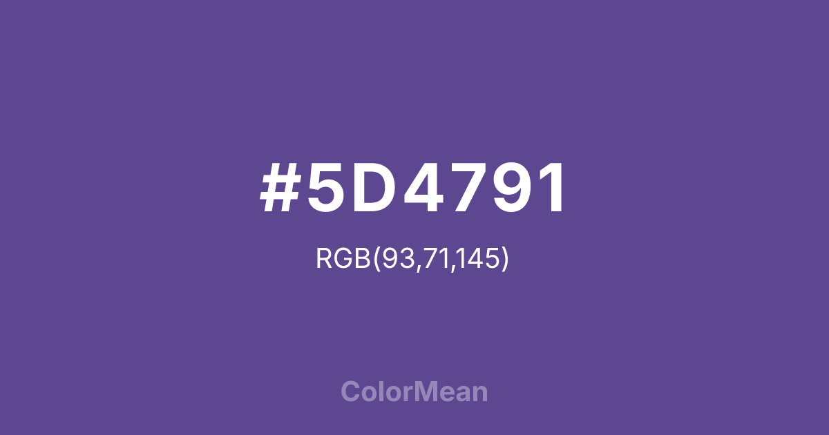 #5D4791 color swatch