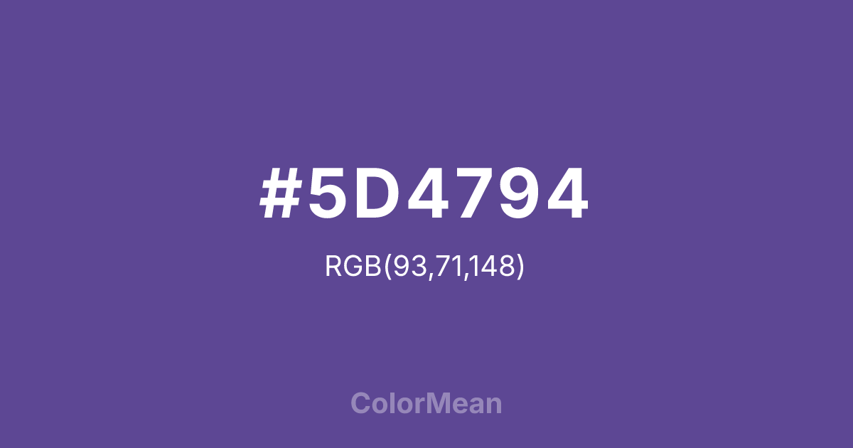 #5D4794 color swatch