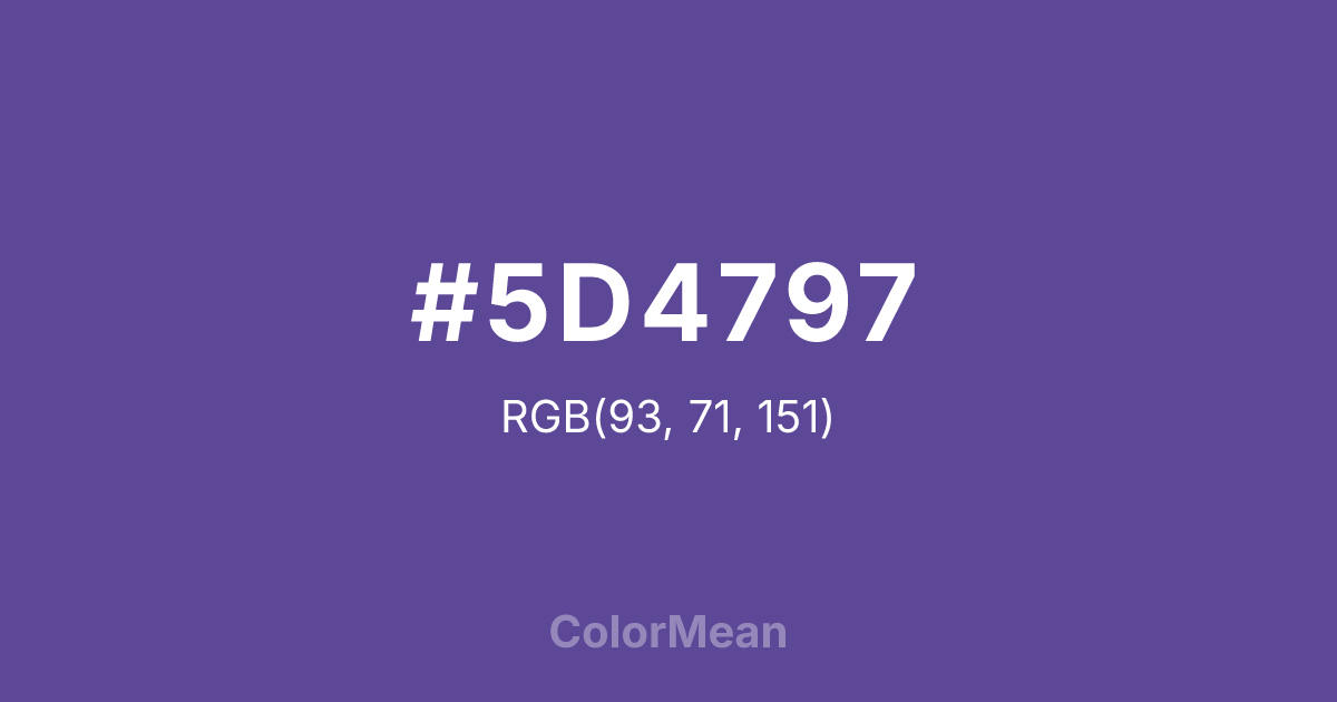 #5D4797 color swatch