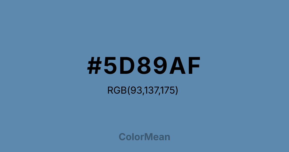 #5D89AF color swatch