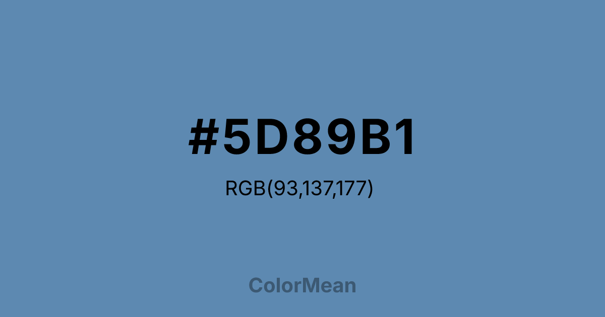 #5D89B1 color swatch