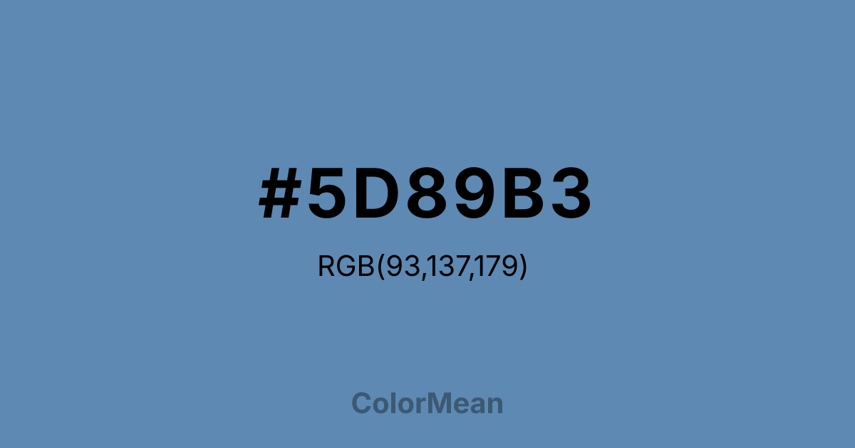 #5D89B3 color swatch