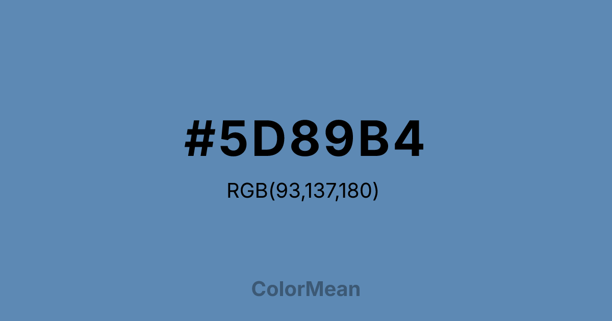 #5D89B4 color swatch