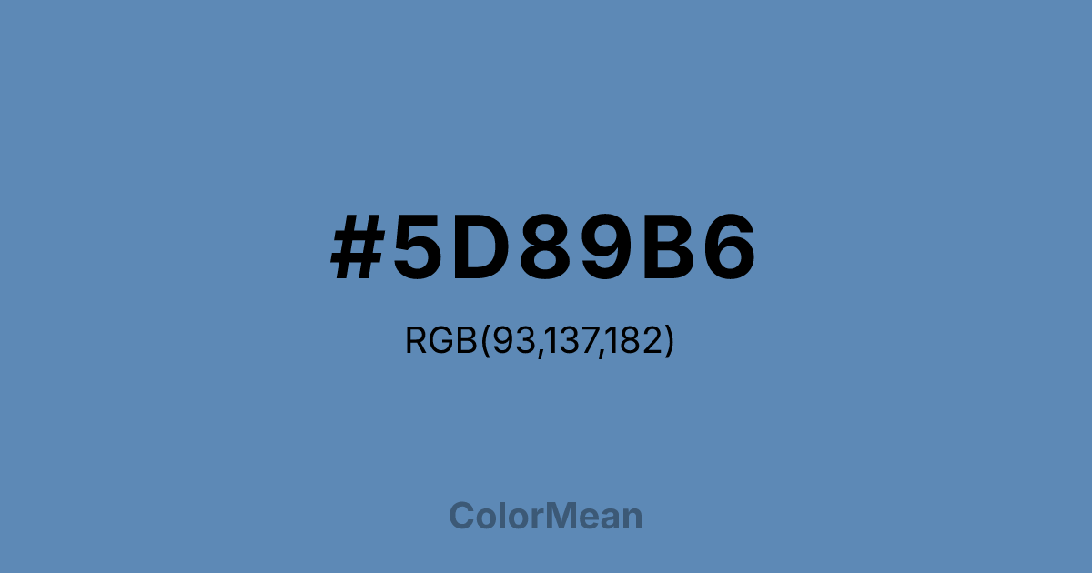 #5D89B6 color swatch