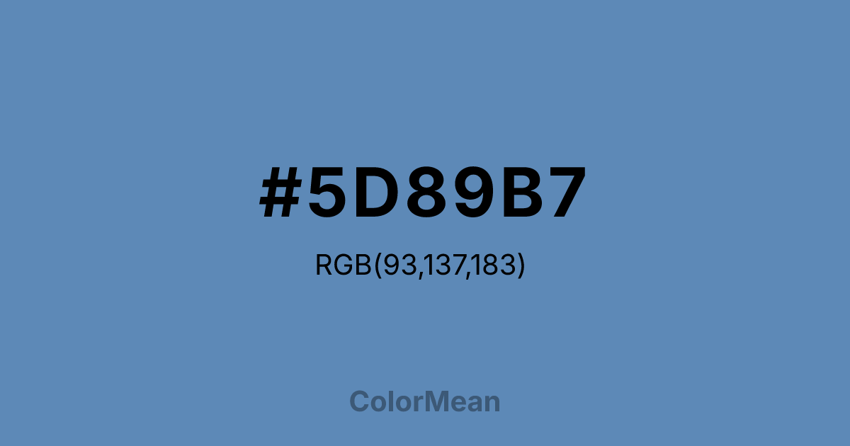 #5D89B7 color swatch