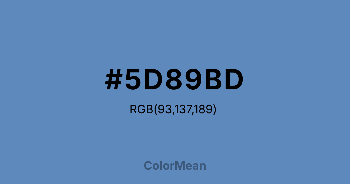 #5D89BD color swatch