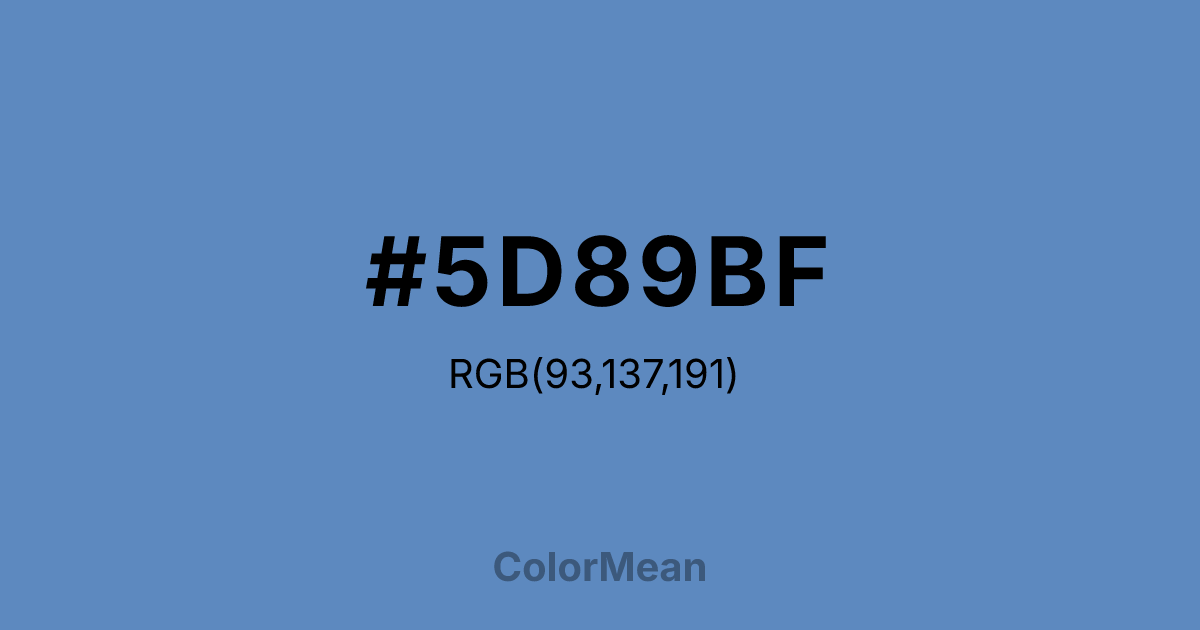 #5D89BF color swatch