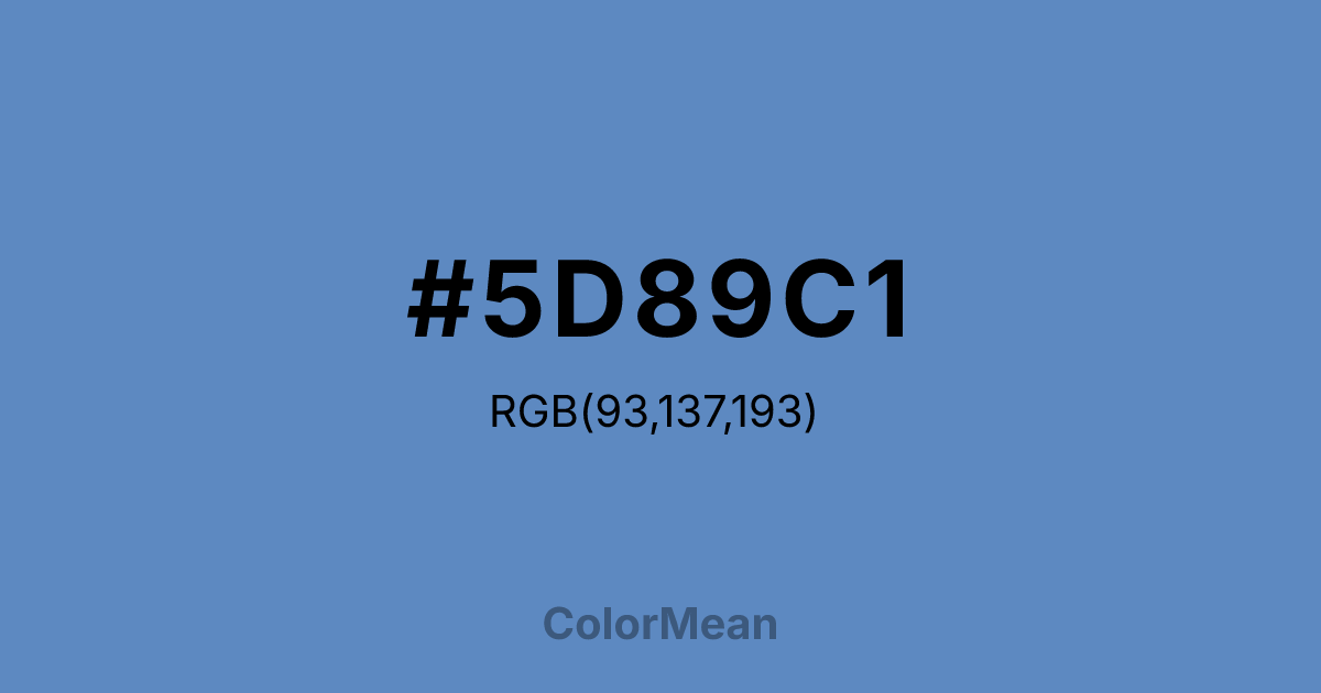 #5D89C1 color swatch