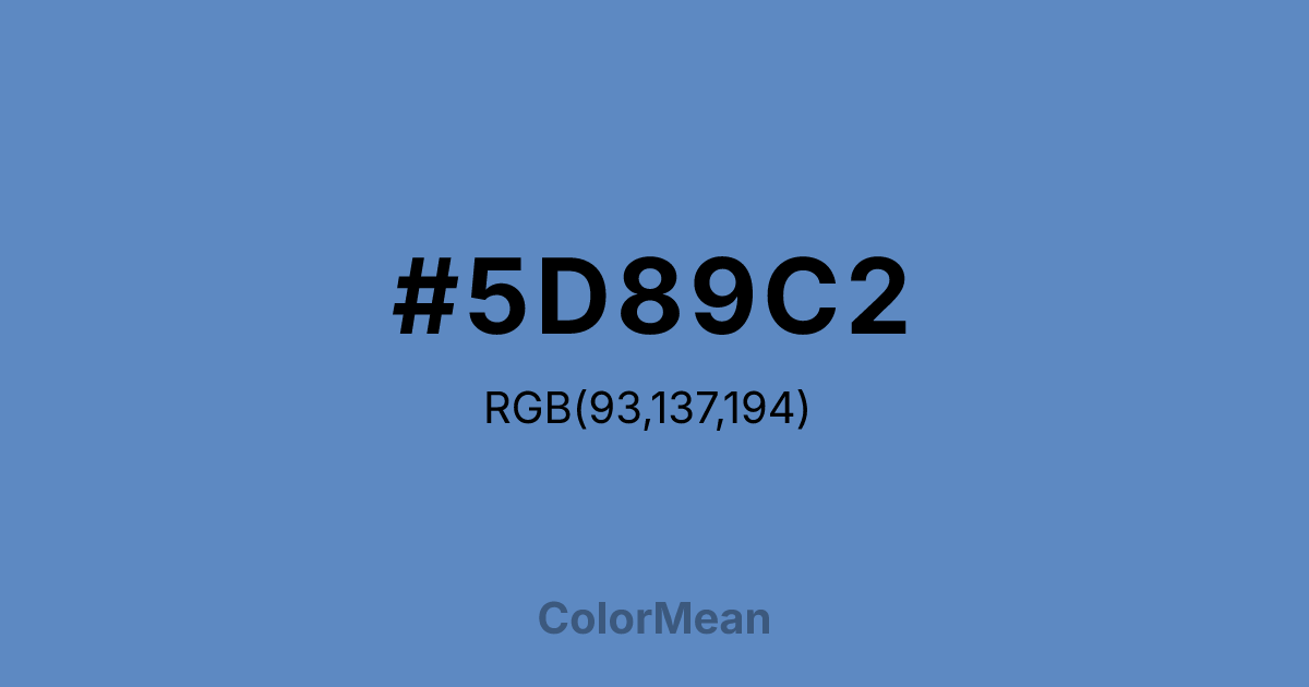 #5D89C2 color swatch