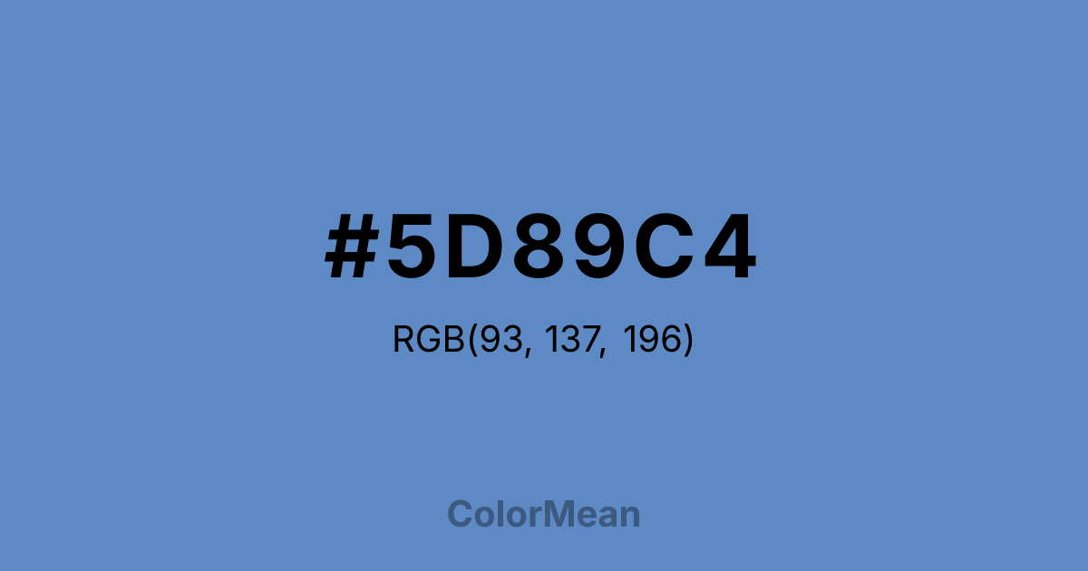 #5D89C4 color swatch