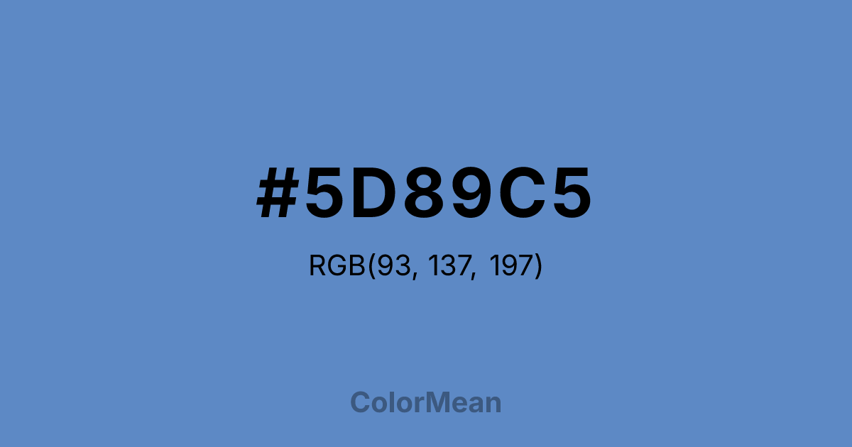 #5D89C5 color swatch