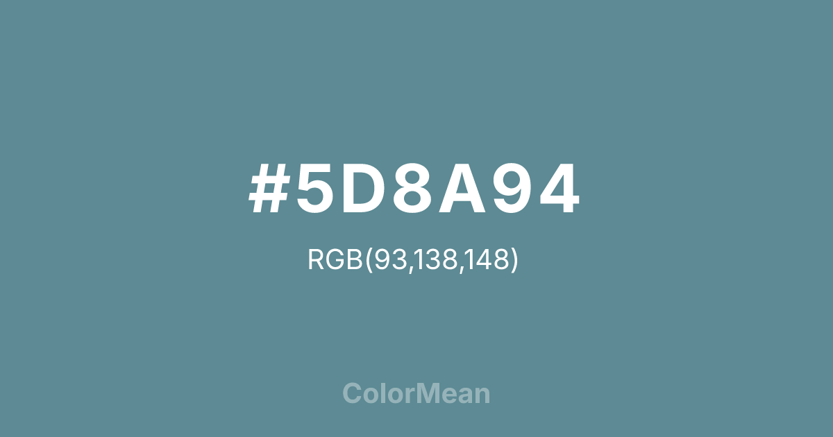 #5D8A94 color swatch
