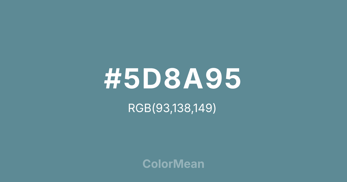 #5D8A95 color swatch
