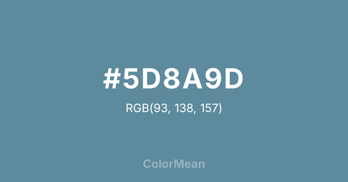 #5D8A9D color swatch