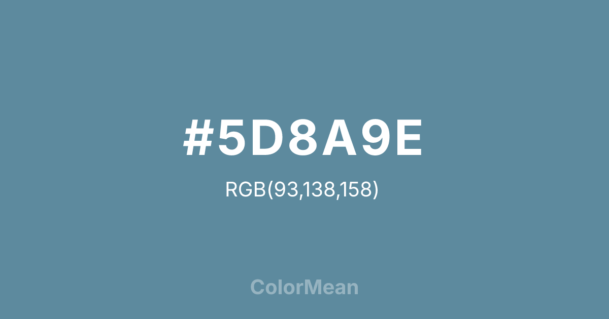 #5D8A9E color swatch
