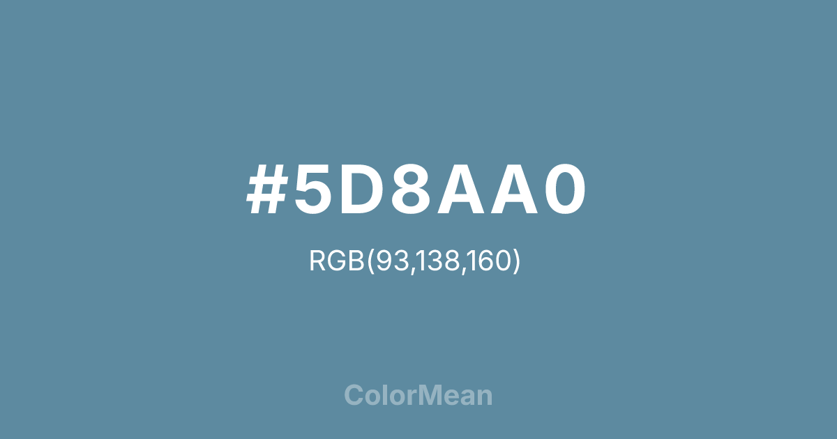 #5D8AA0 color swatch