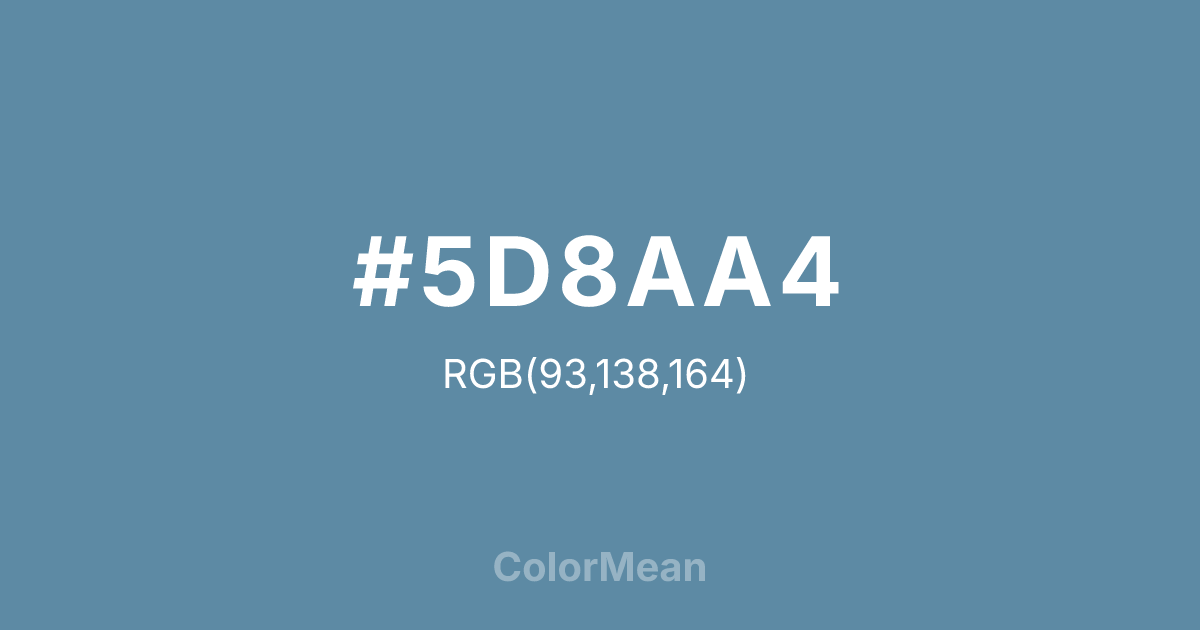 #5D8AA4 color swatch