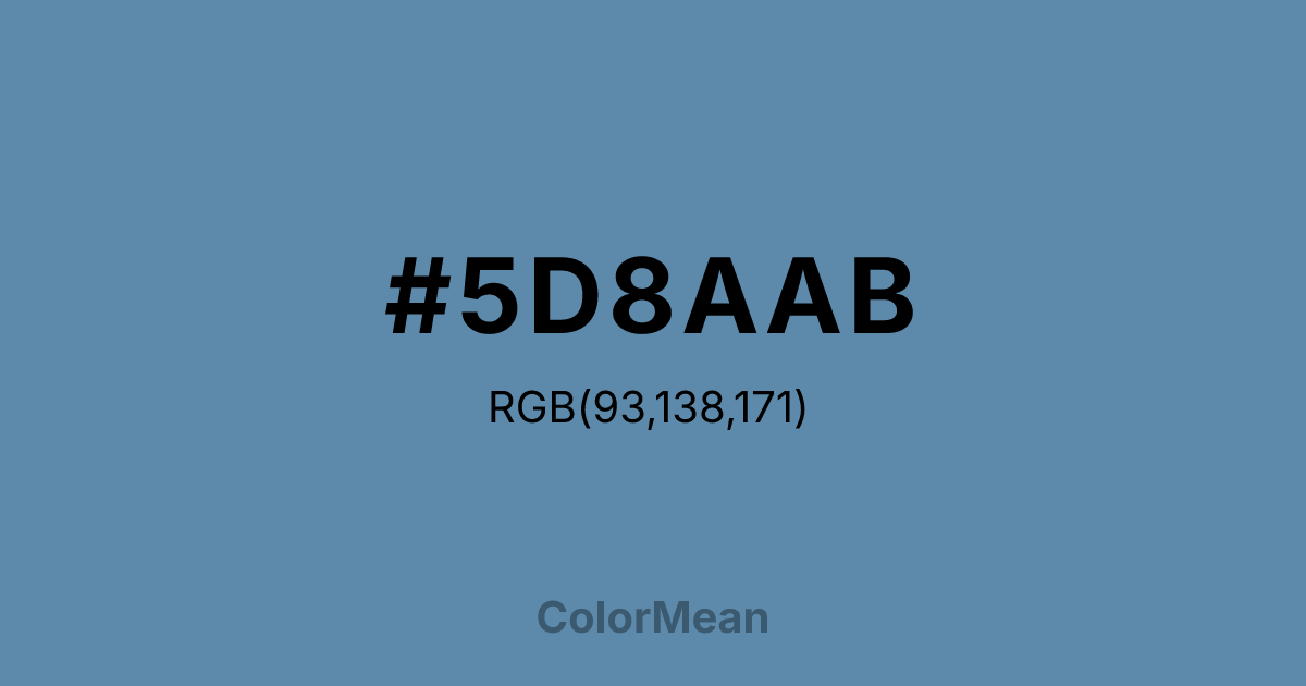 #5D8AAB color swatch