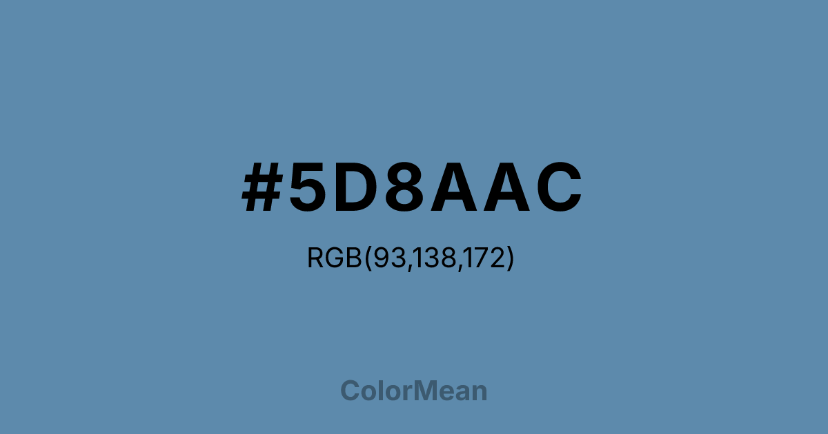 #5D8AAC color swatch