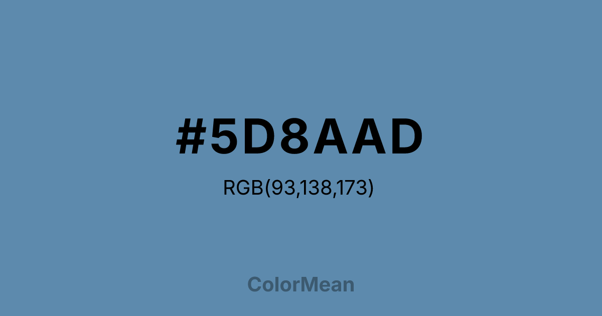 #5D8AAD color swatch