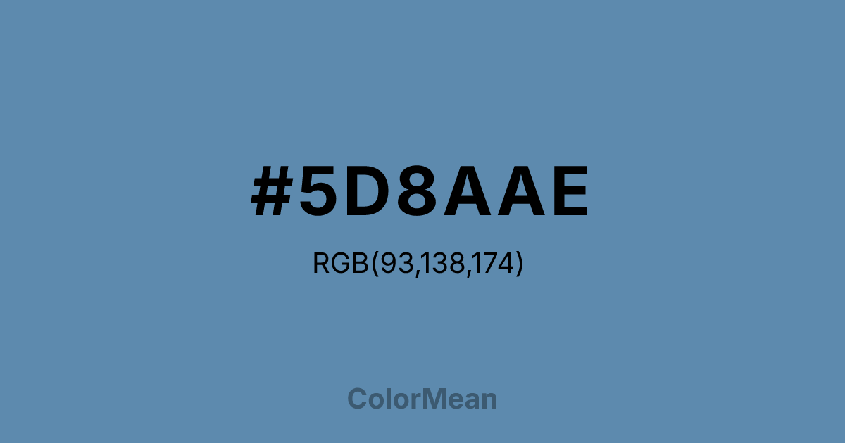 #5D8AAE color swatch
