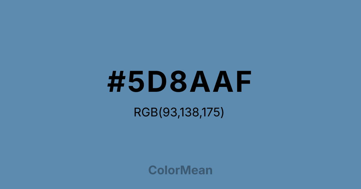 #5D8AAF color swatch