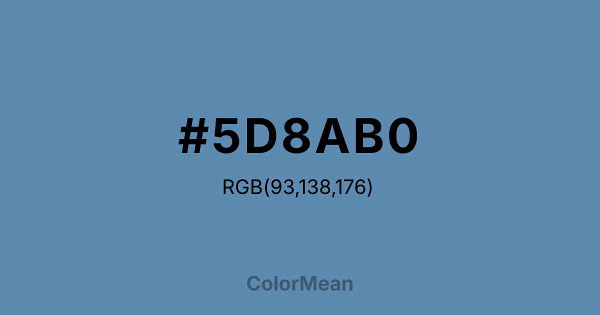 #5D8AB0 color swatch