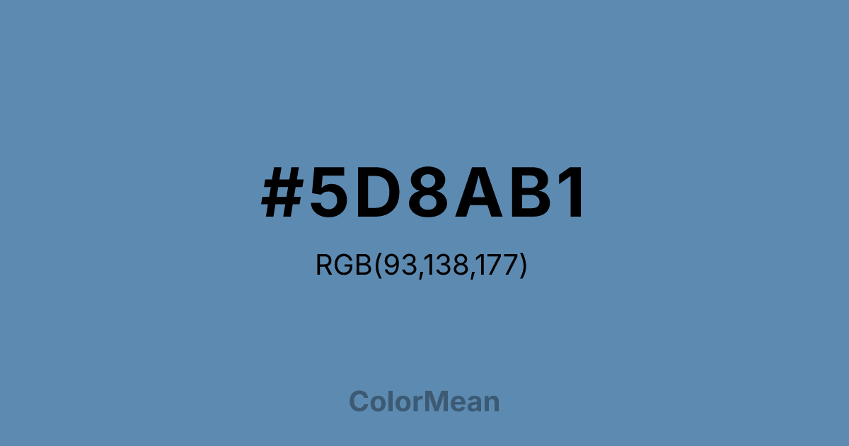 #5D8AB1 color swatch