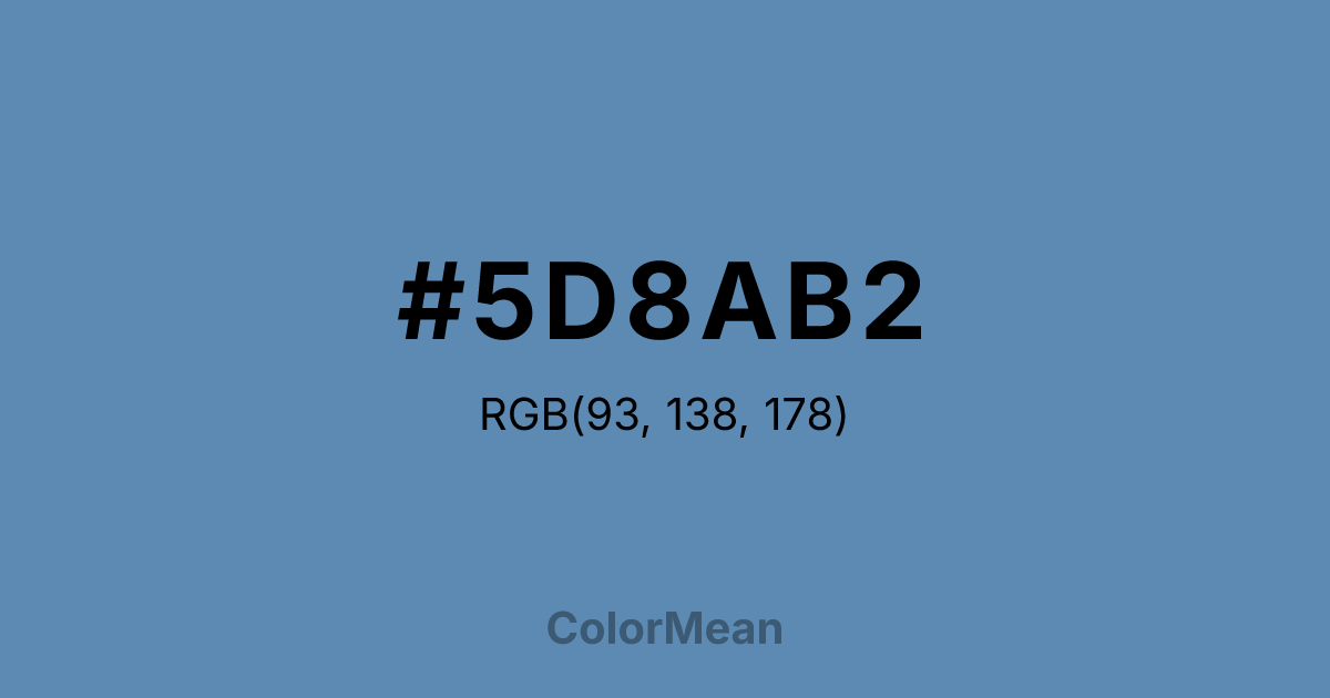 #5D8AB2 color swatch