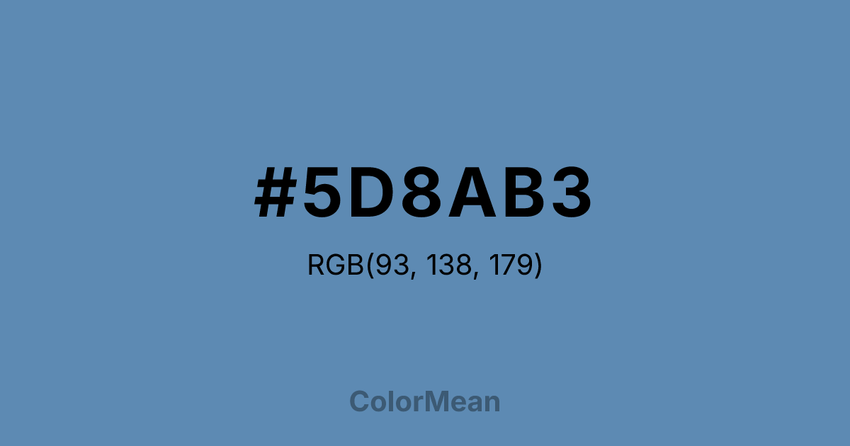 #5D8AB3 color swatch