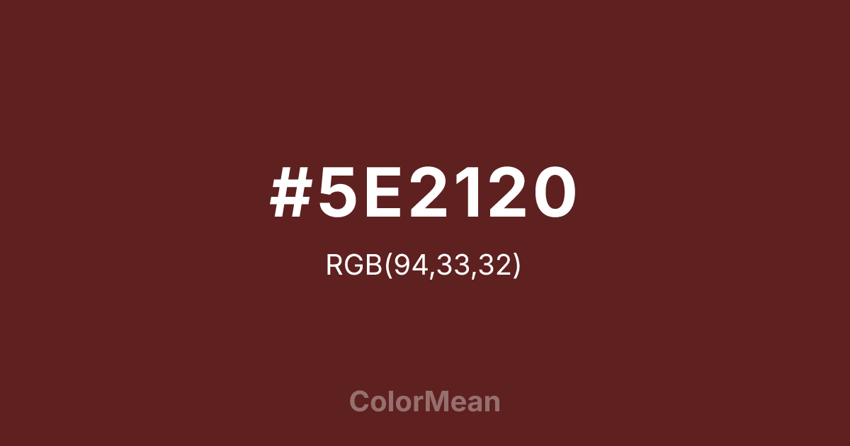 #5E2120 color swatch