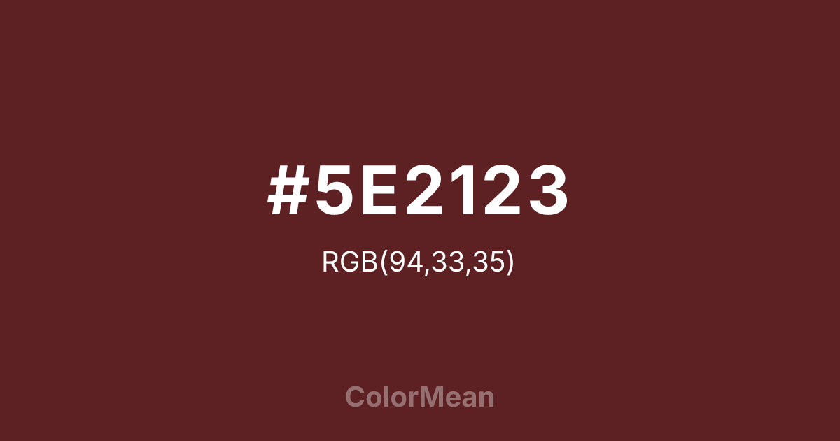 #5E2123 color swatch