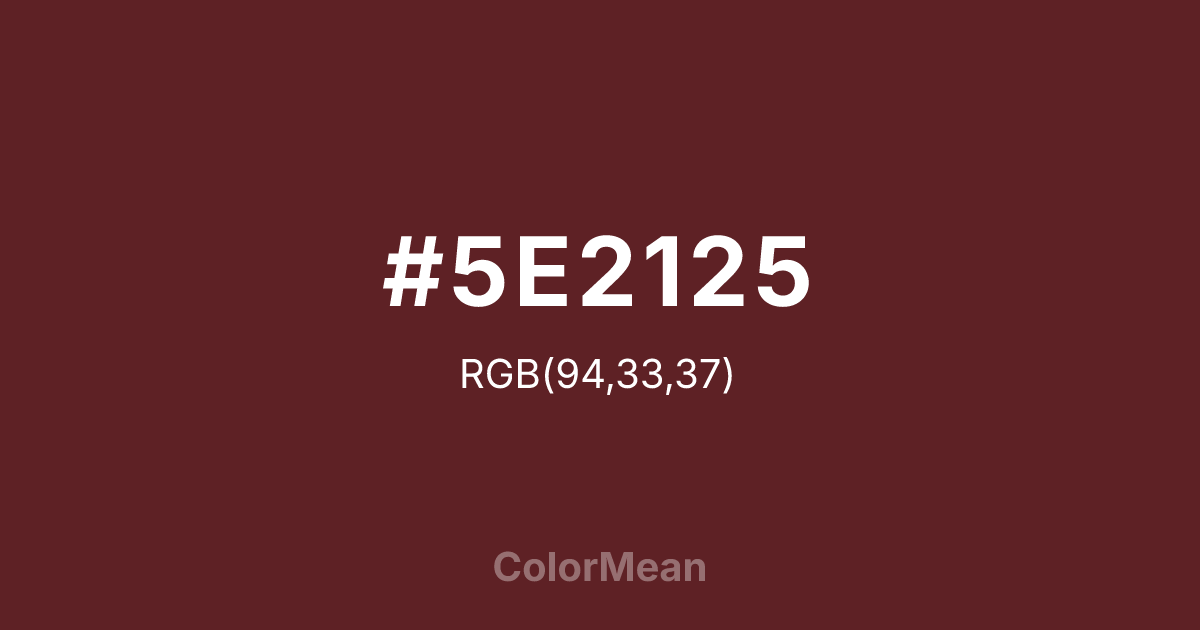 #5E2125 color swatch