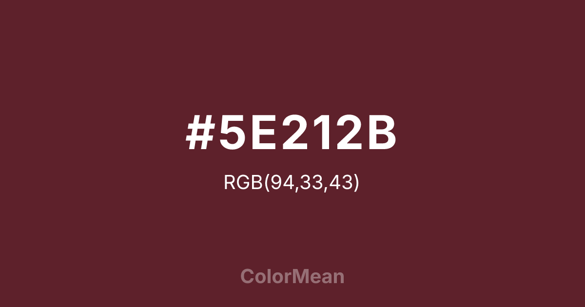 #5E212B color swatch
