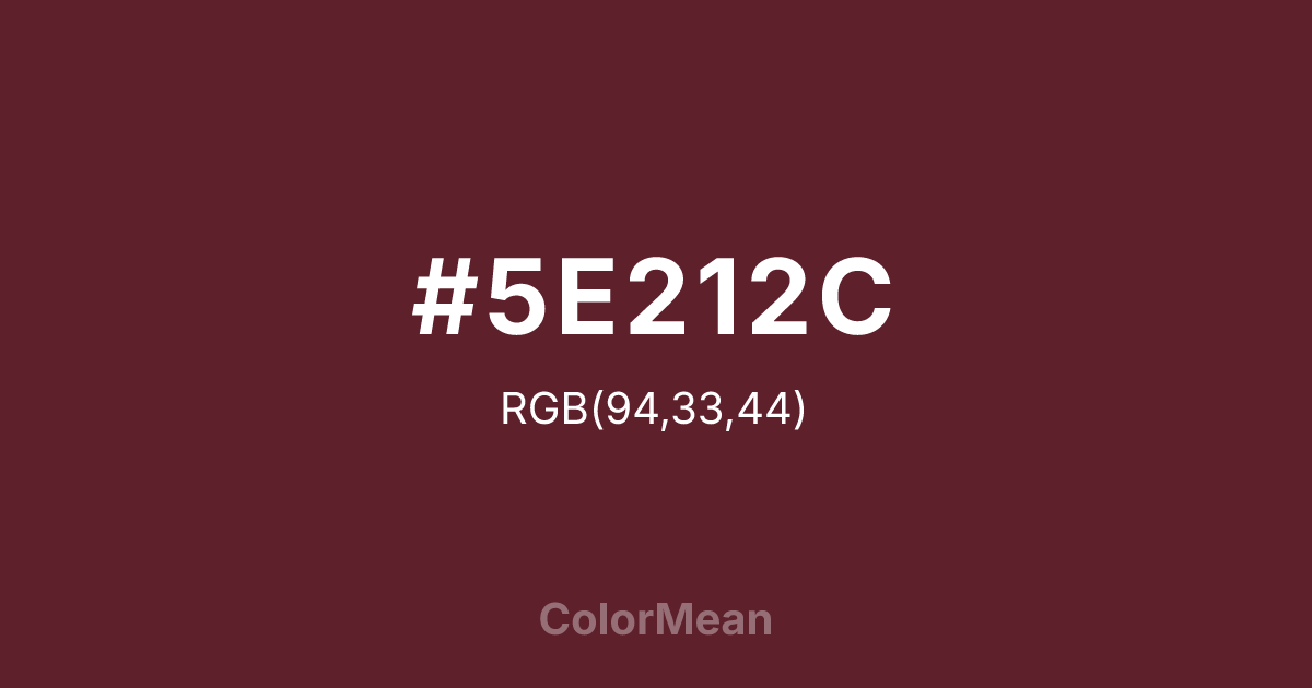 #5E212C color swatch