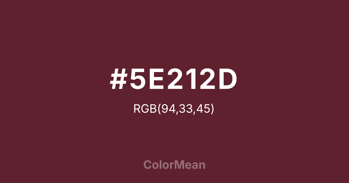 #5E212D color swatch