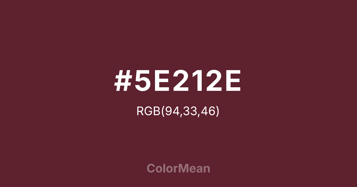 #5E212E color swatch