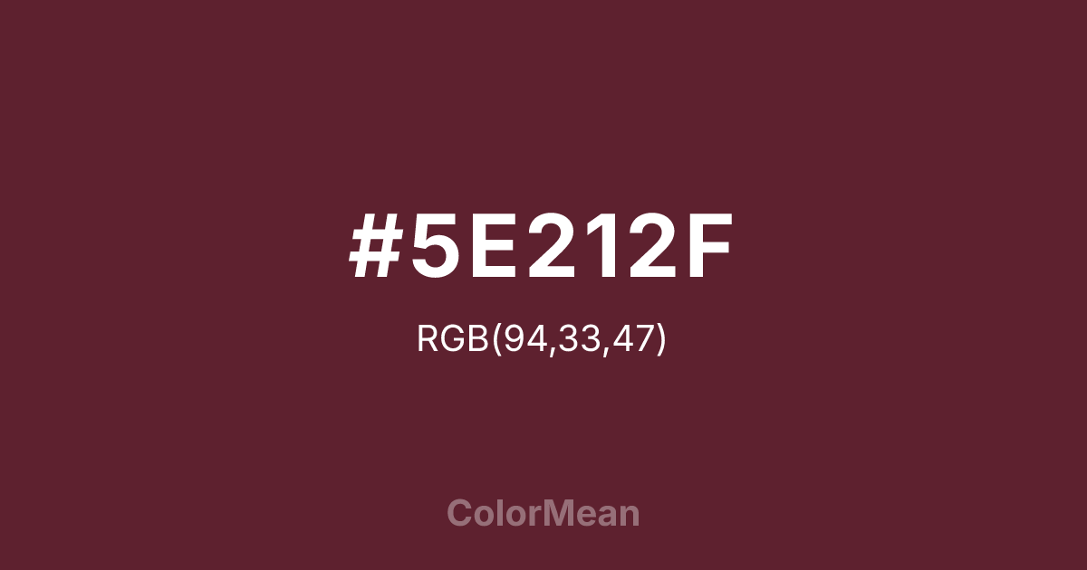 #5E212F color swatch