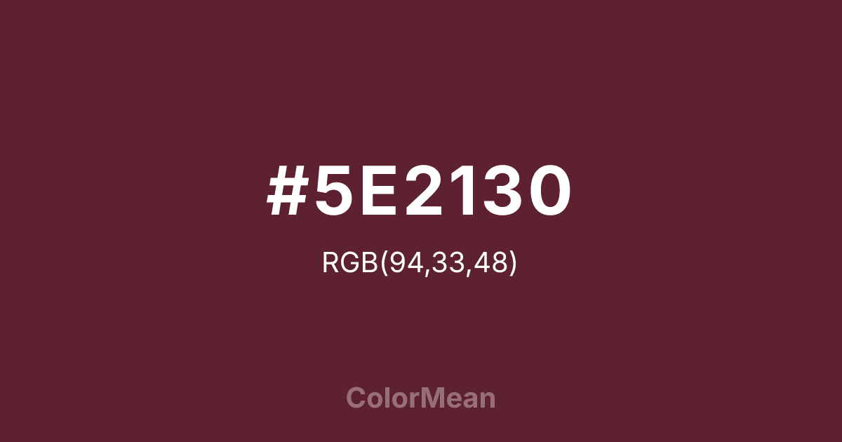 #5E2130 color swatch
