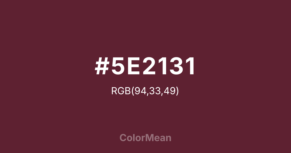 #5E2131 color swatch