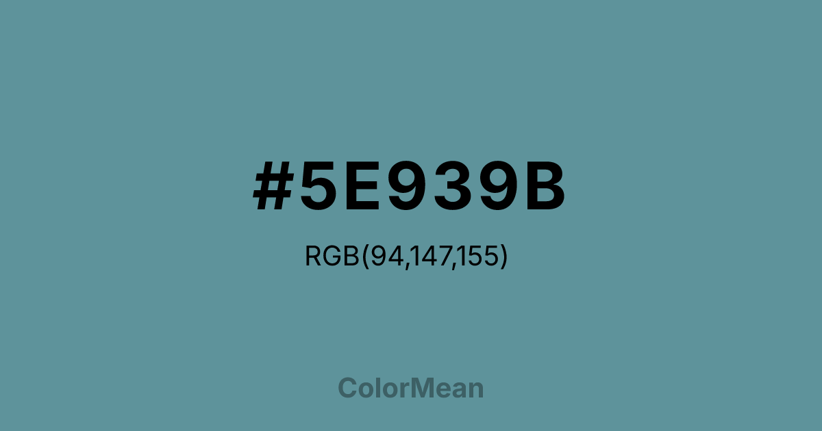 #5E939B color swatch