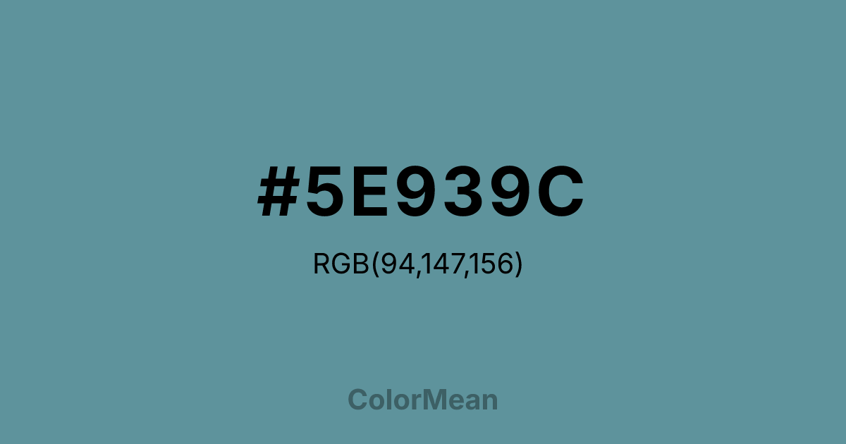 #5E939C color swatch
