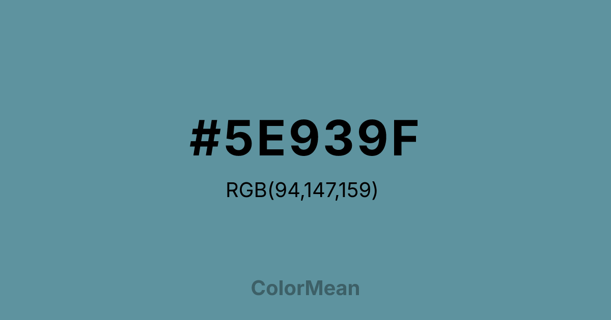 #5E939F color swatch