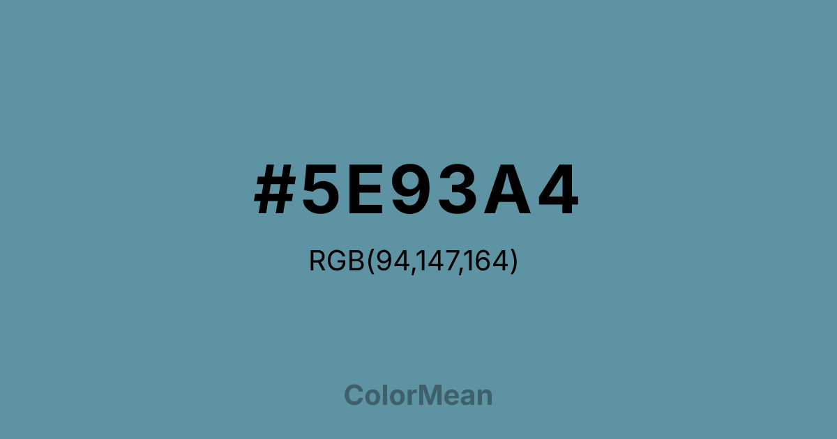 #5E93A4 color swatch