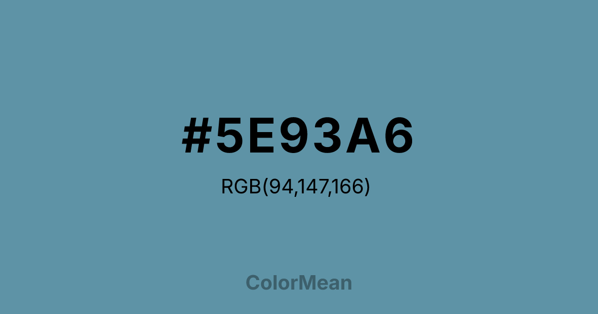 #5E93A6 color swatch