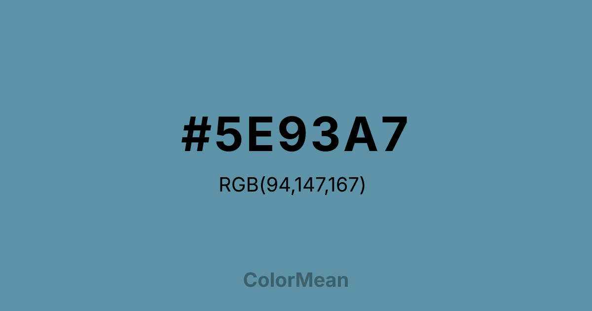 #5E93A7 color swatch