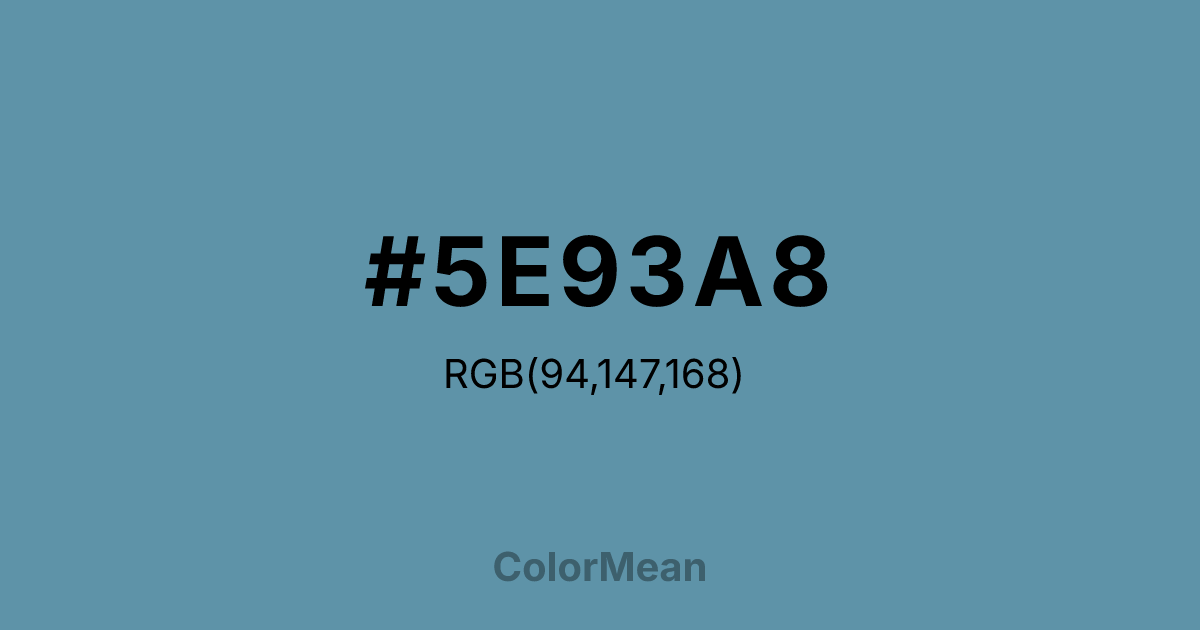 #5E93A8 color swatch