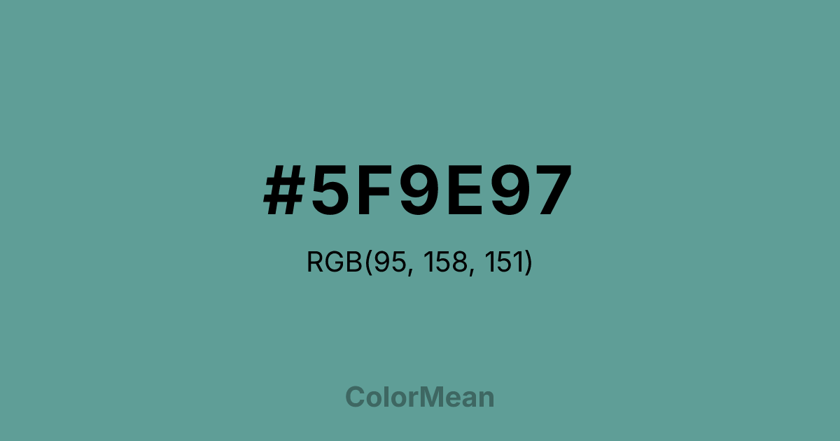 #5F9E97 color swatch